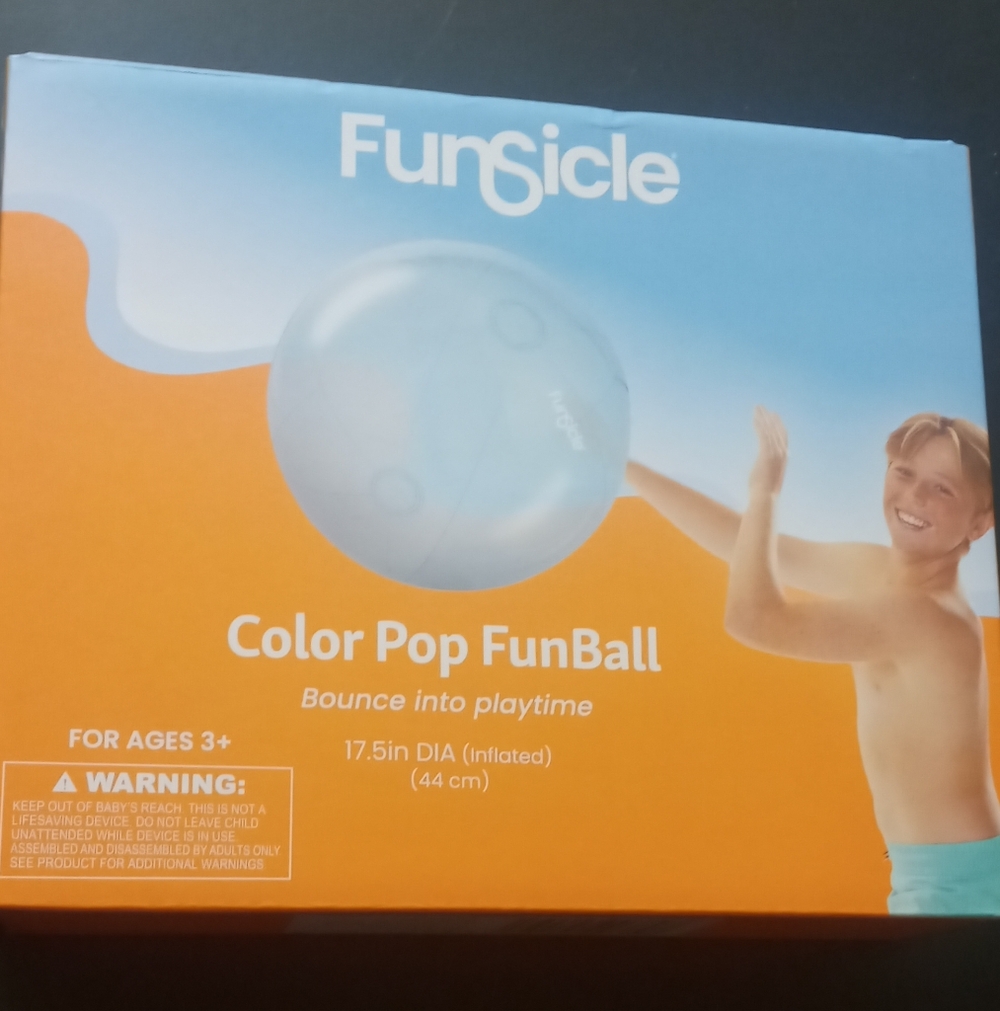 Funsicle Color Pop FunBall - Orange & Sky Blue Packaging
